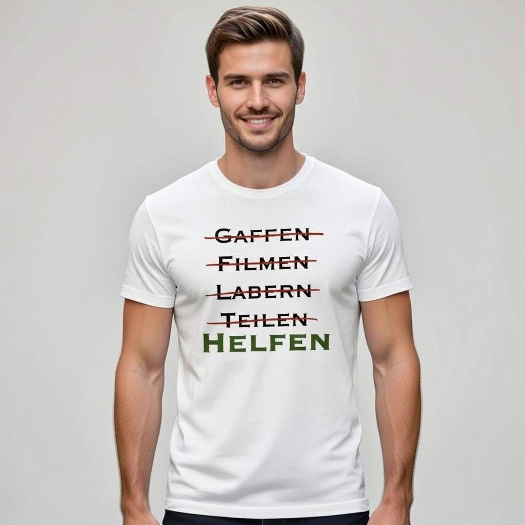 gaffen, filmen, labern, teilen => NEIN! HELFEN - Rettungsdienst - Organic Shirt