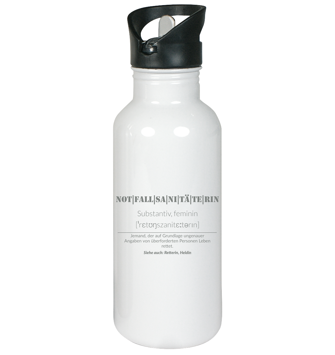 Notfallsanitäterin - Edelstahl-Trinkflasche