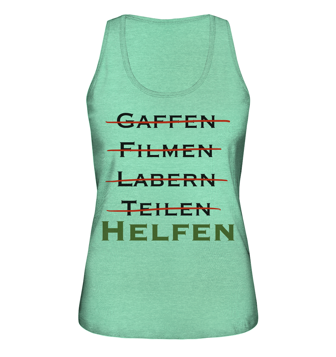 Gaffen, Filmen, Labern, Teilen => HELFEN - Ladies Organic Tank-Top