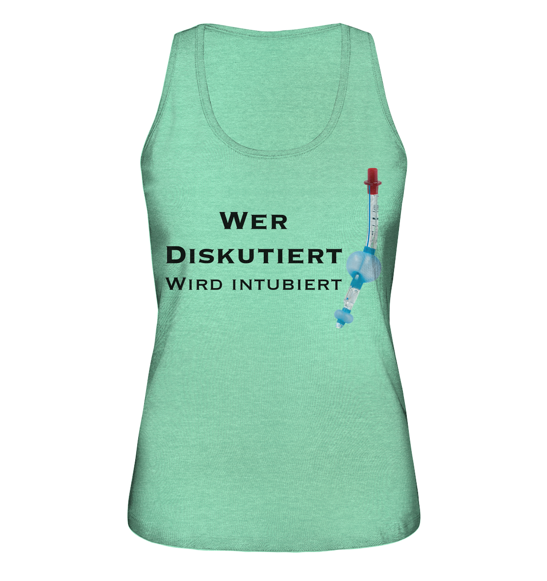 Wer diskutiert, wird intubiert. - Ladies Organic Tank-Top