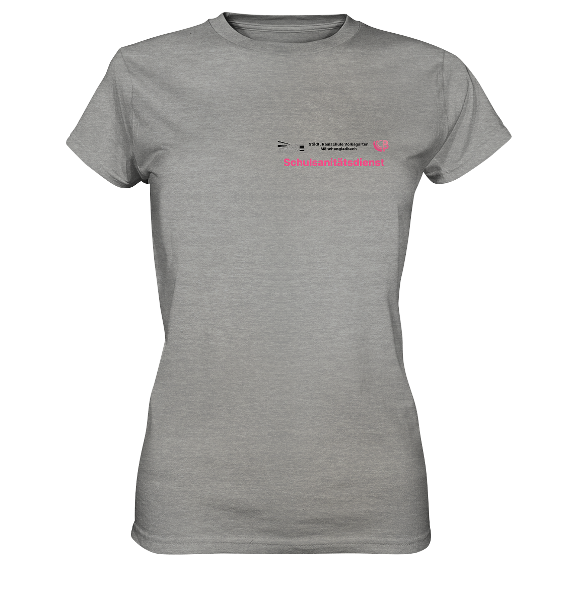 Dienstkleidung Schulsanitätsdienst Stadt. Realschule Volksgarten - Ladies Premium Shirt