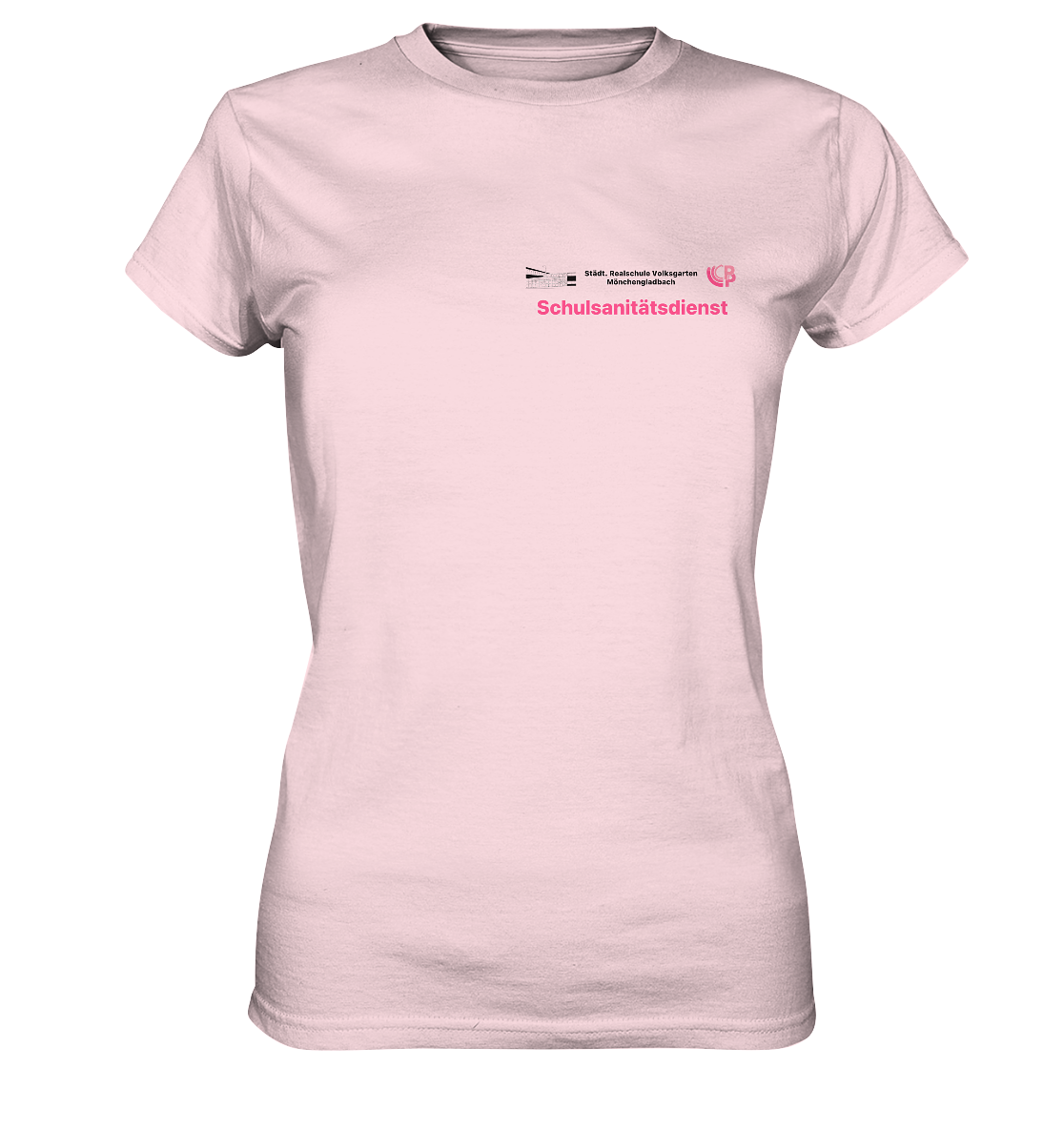 Dienstkleidung Schulsanitätsdienst Stadt. Realschule Volksgarten - Ladies Premium Shirt