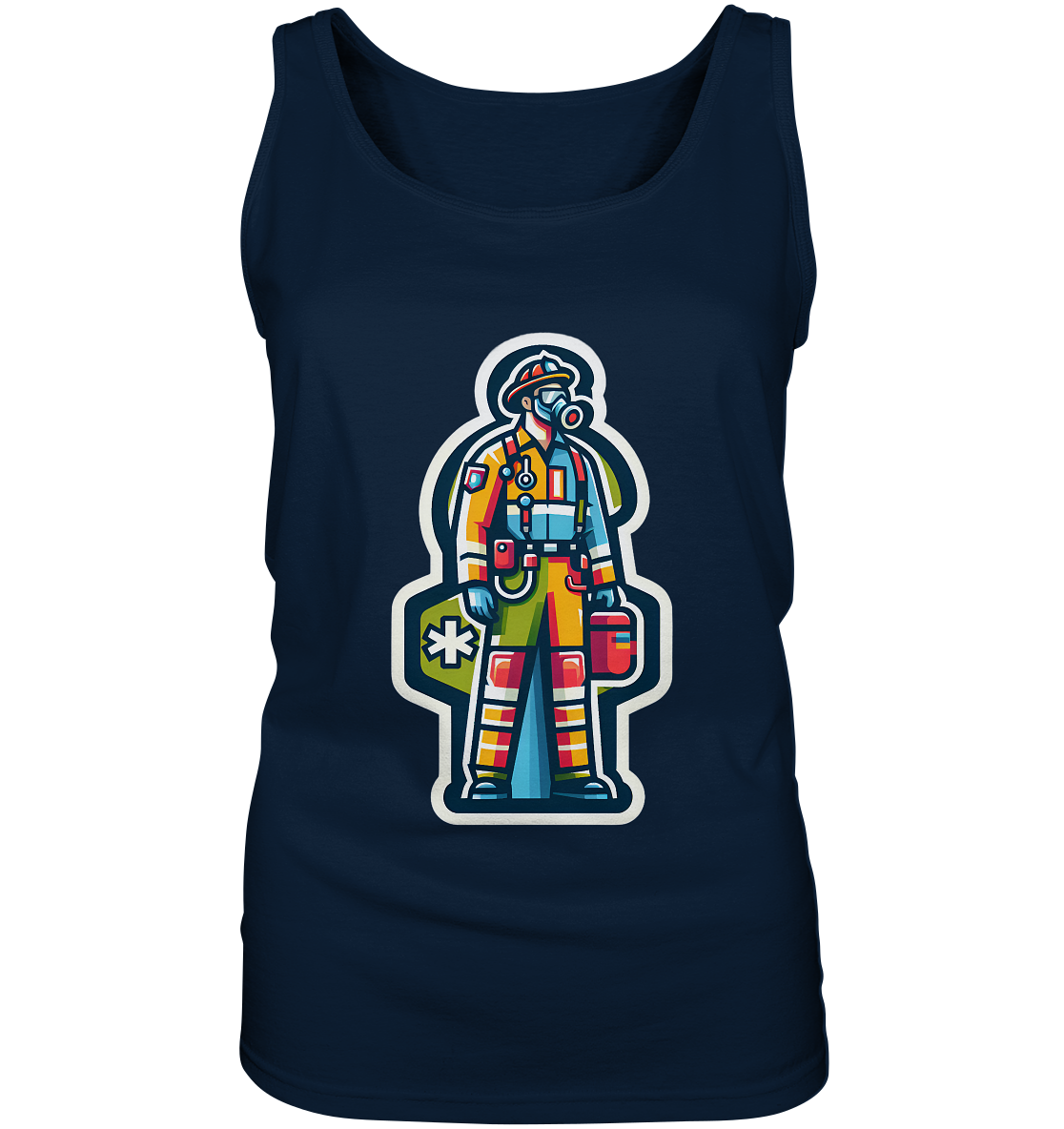 Colorful paramedic/ firefighter - Ladies Tank-Top
