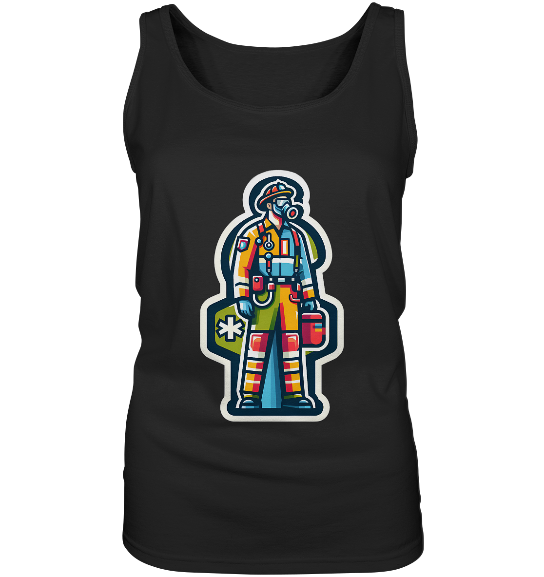 Colorful paramedic/ firefighter - Ladies Tank-Top