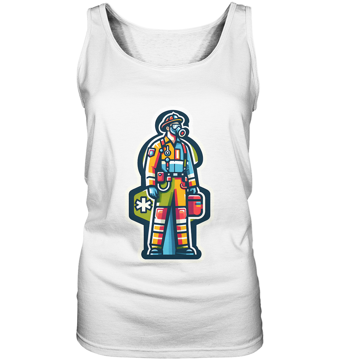 Colorful paramedic/ firefighter - Ladies Tank-Top