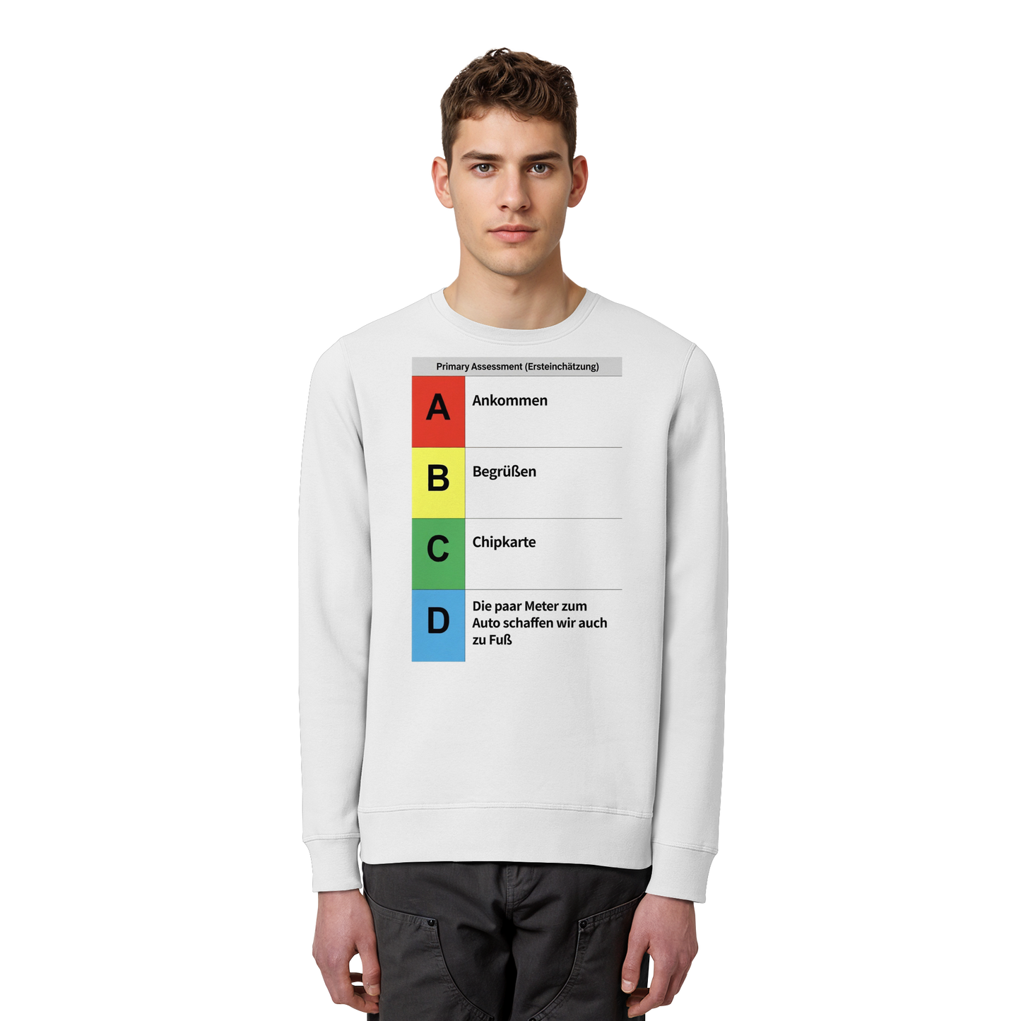 ABCD Schema Rettungsdienst (Realität) - Medizinhumor Kopie - Organic Basic Unisex Sweatshirt