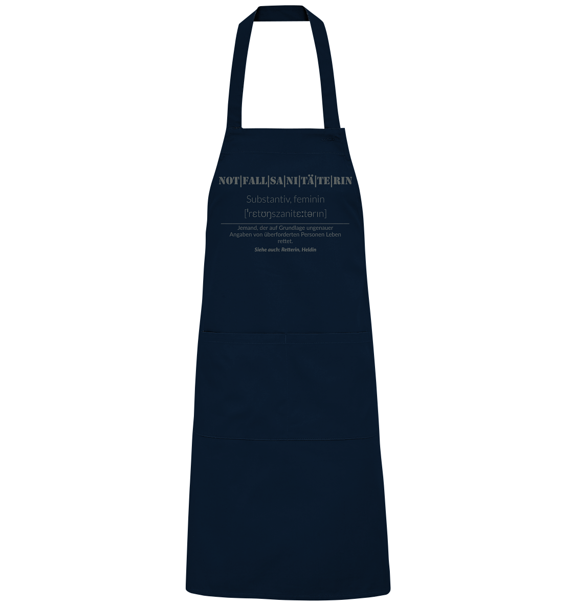 Notfallsanitäterin - Organic Grillschürze