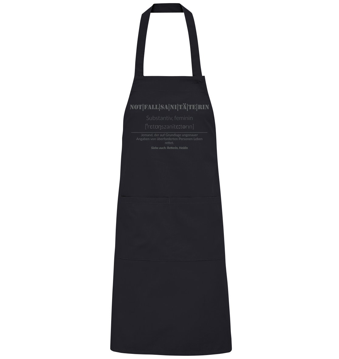 Notfallsanitäterin - Organic Grillschürze