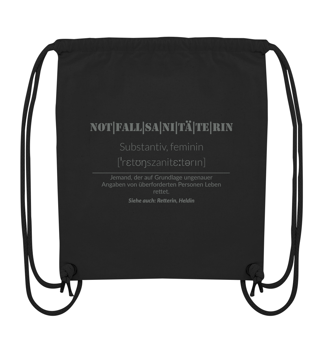 Notfallsanitäterin - Organic Gym-Bag