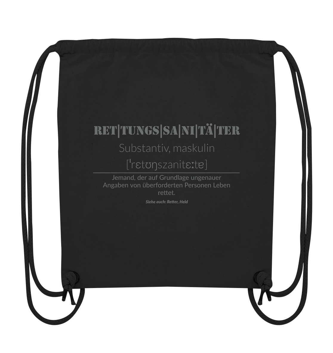 Rettungssanitäter - Organic Gym-Bag