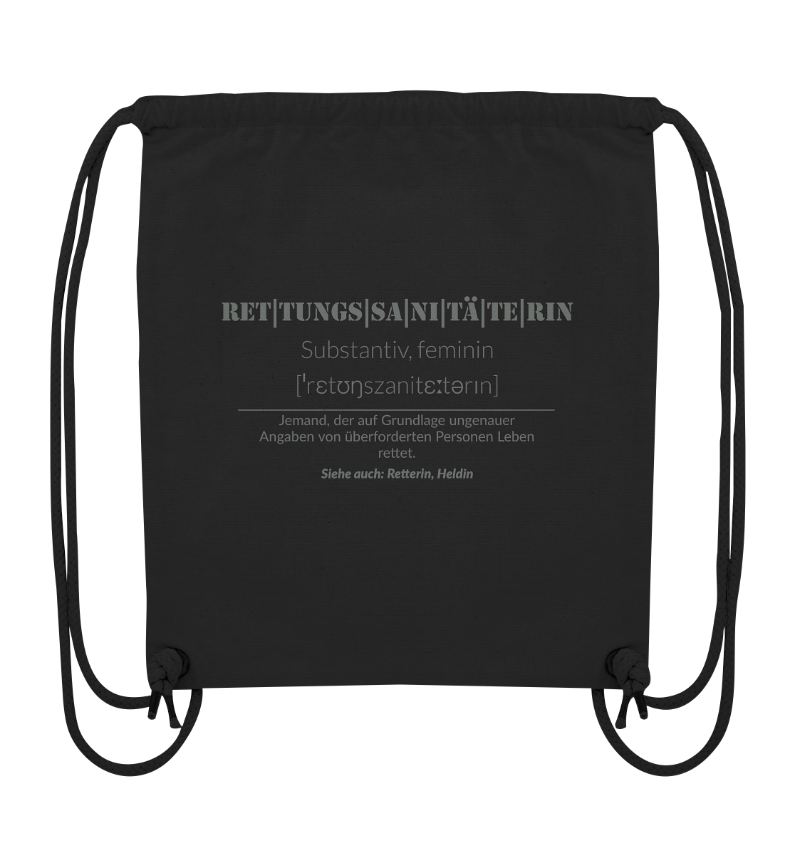 Rettungssanitäterin - Organic Gym-Bag