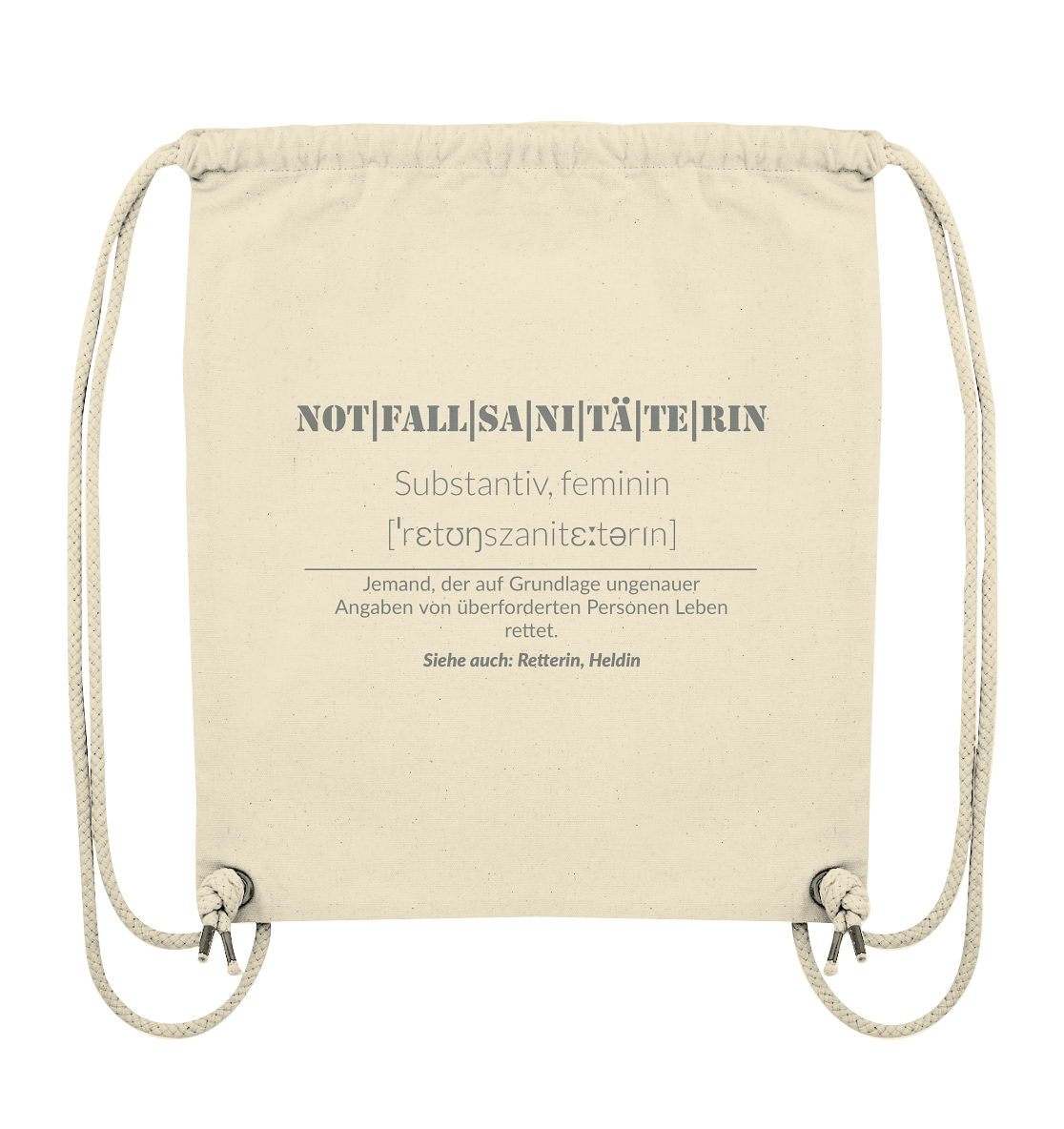 Notfallsanitäterin - Organic Gym-Bag