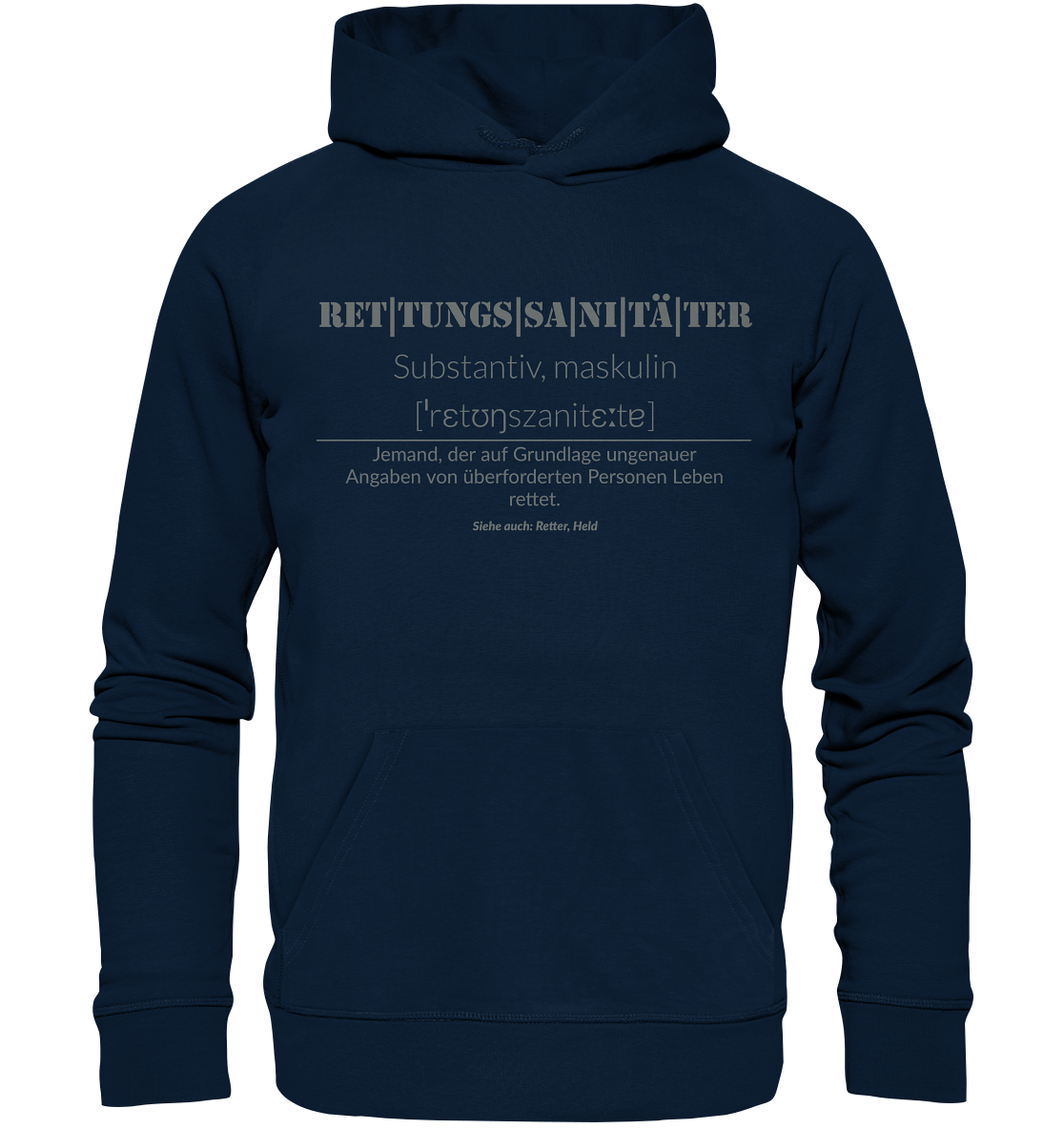 Rettungssanitäter - Organic Hoodie