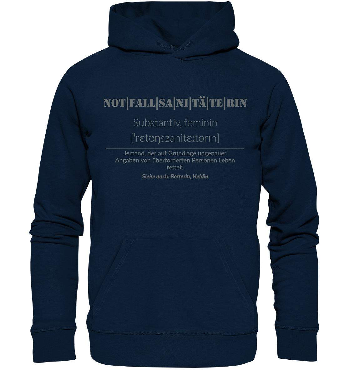 Notfallsanitäterin - Organic Hoodie