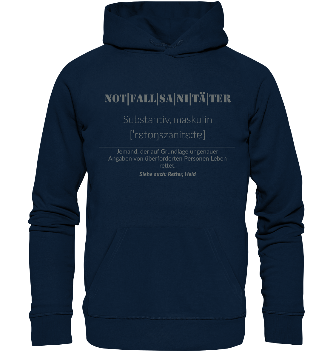 Notfallsanitäter - Organic Hoodie