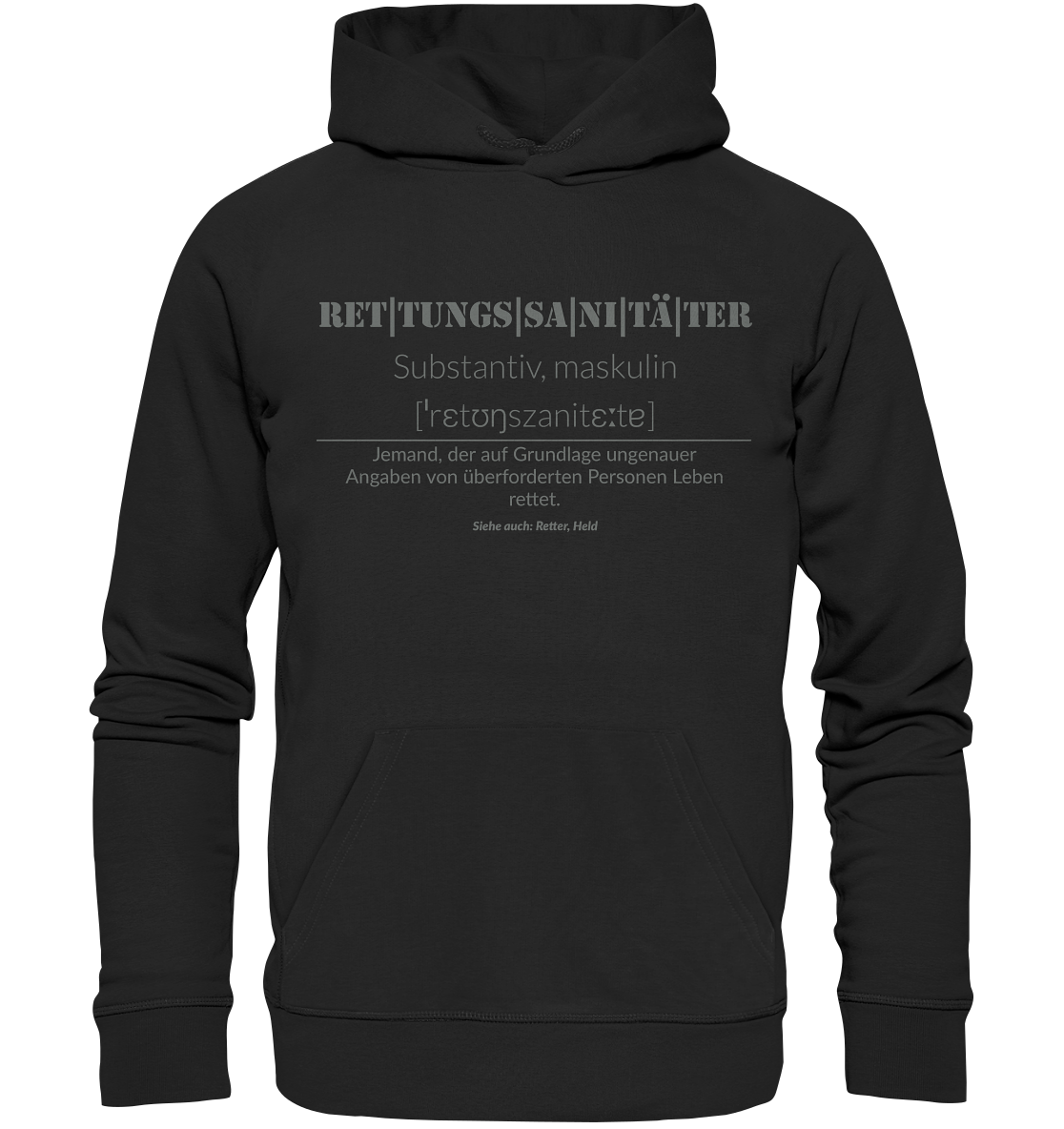 Rettungssanitäter - Organic Hoodie