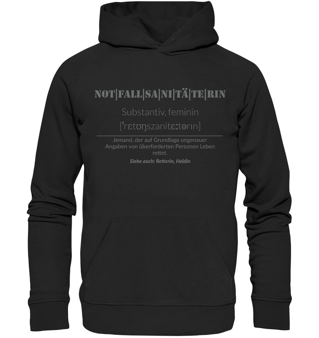 Notfallsanitäterin - Organic Hoodie