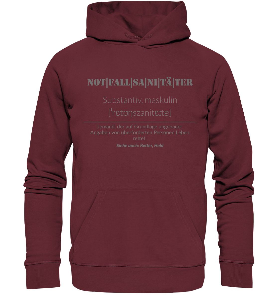 Notfallsanitäter - Organic Hoodie