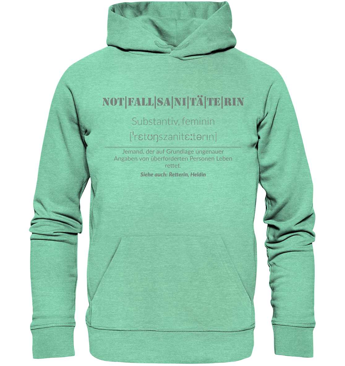 Notfallsanitäterin - Organic Hoodie