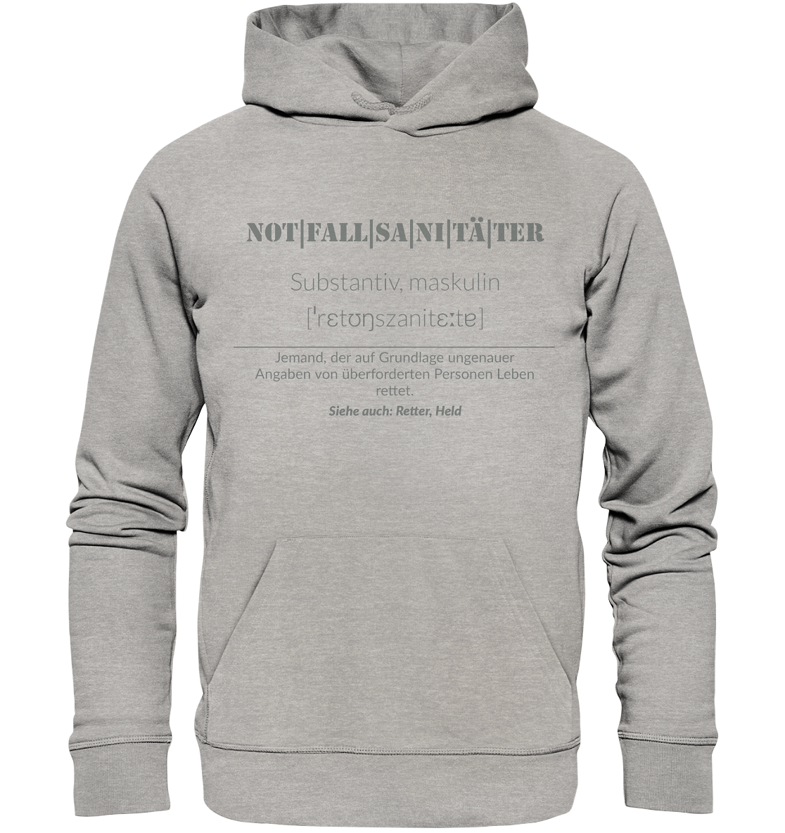 Notfallsanitäter - Organic Hoodie
