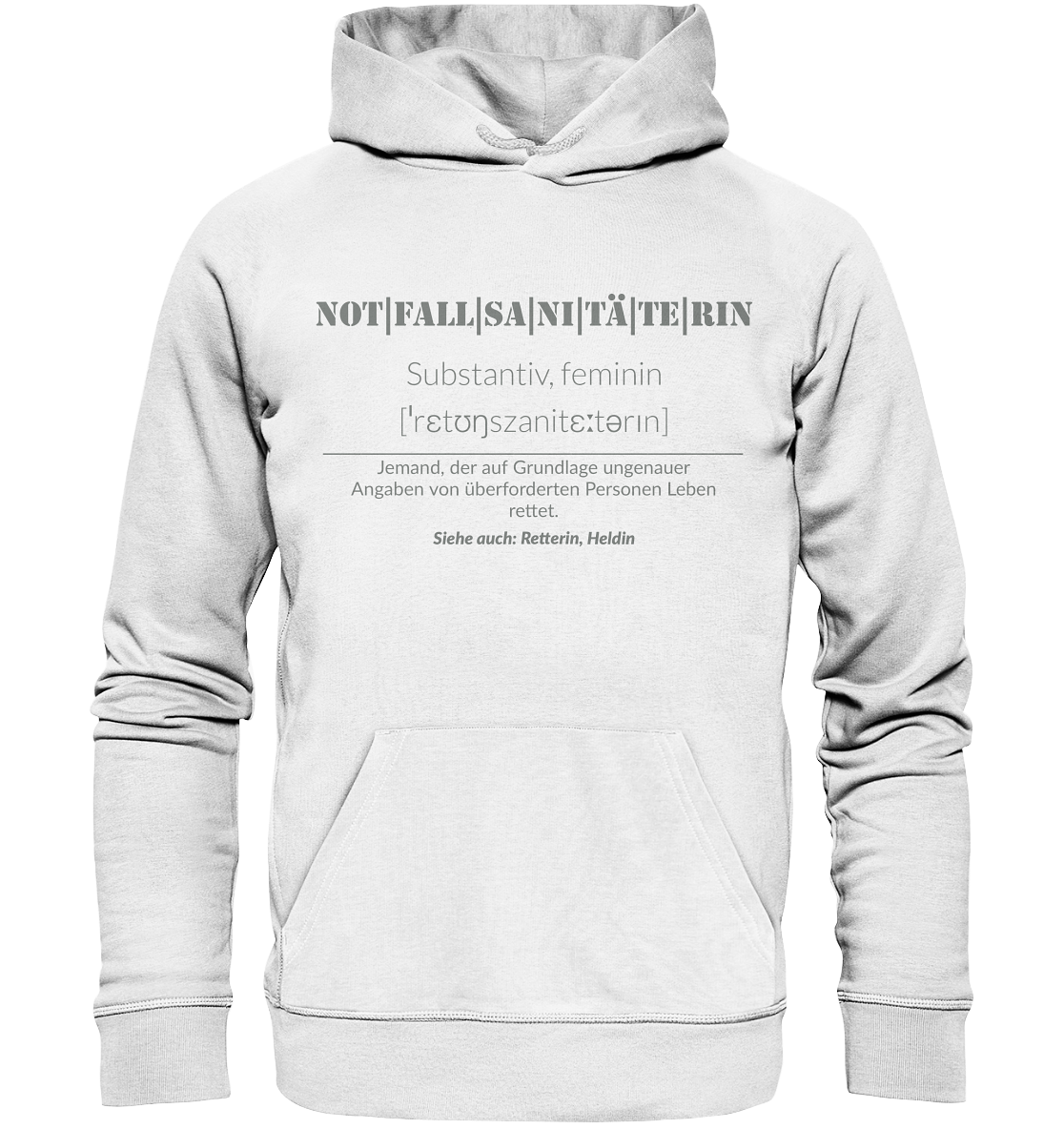 Notfallsanitäterin - Organic Hoodie