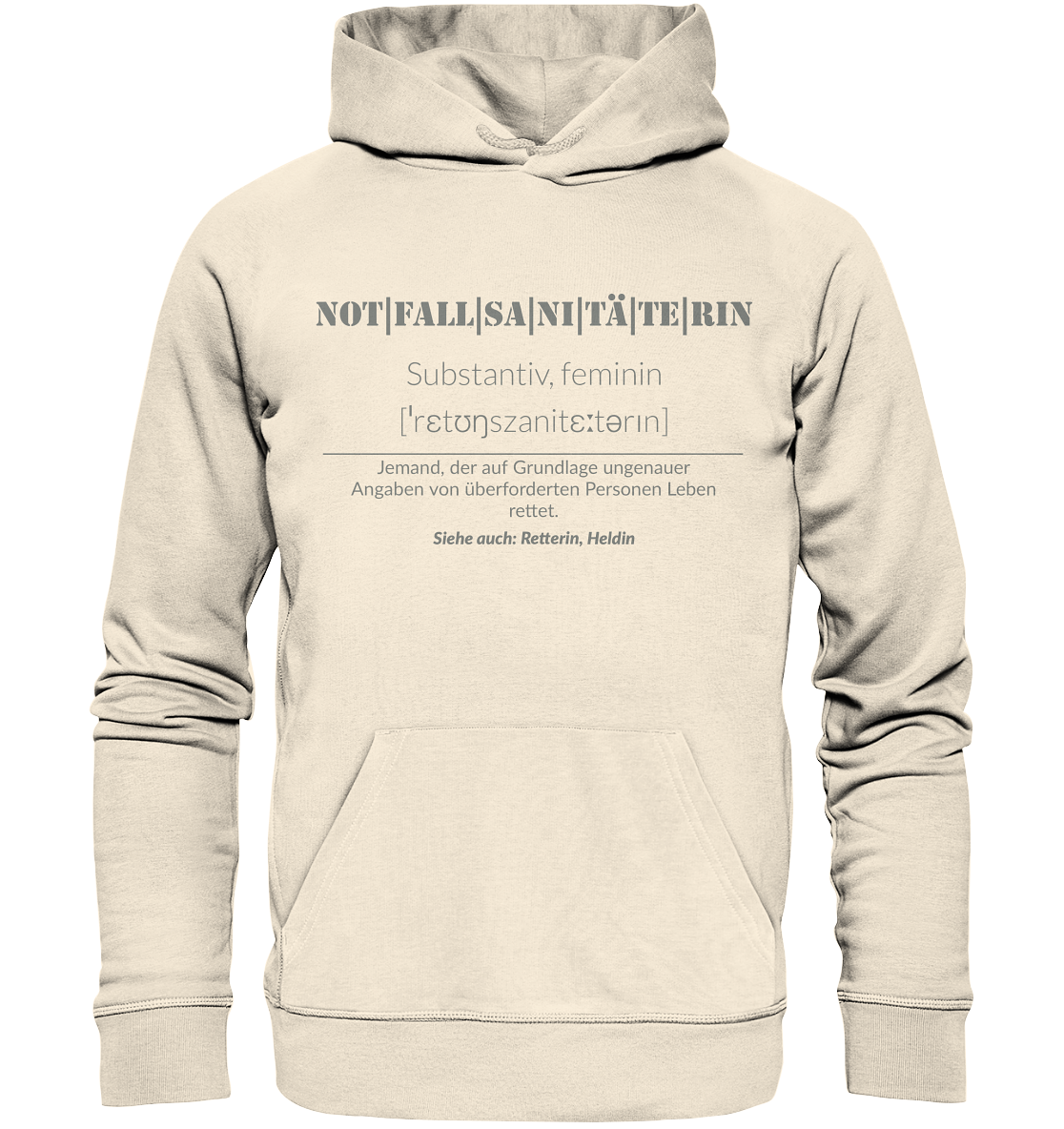 Notfallsanitäterin - Organic Hoodie
