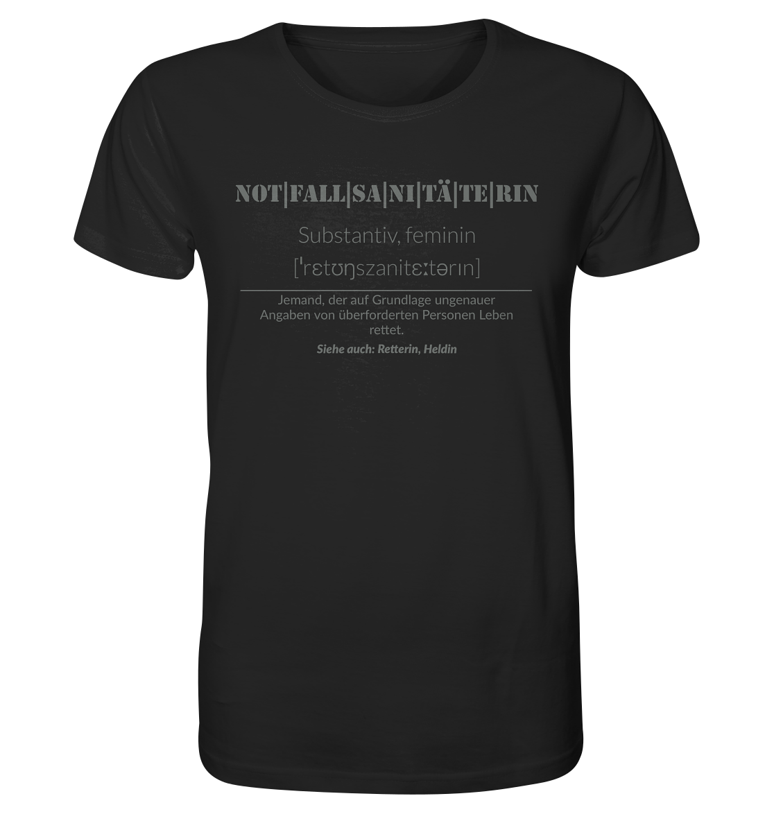 Notfallsanitäterin - Organic Shirt