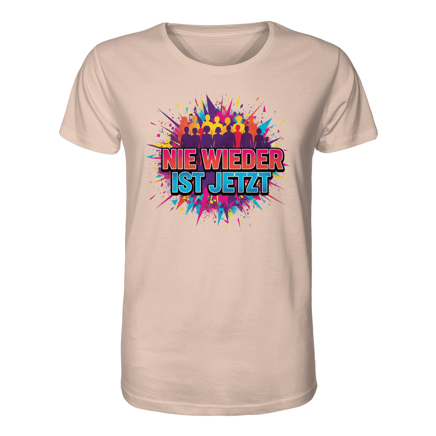 Nie wieder ist jetzt (bunt) - Demokratie - Organic Shirt