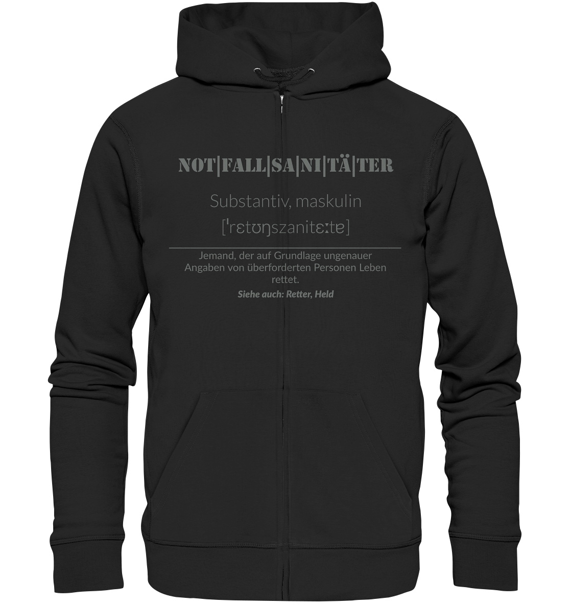 Notfallsanitäter - Organic Zipper