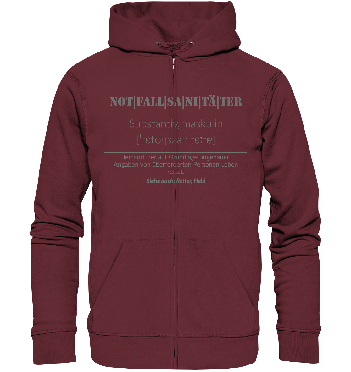 Notfallsanitäter - Organic Zipper