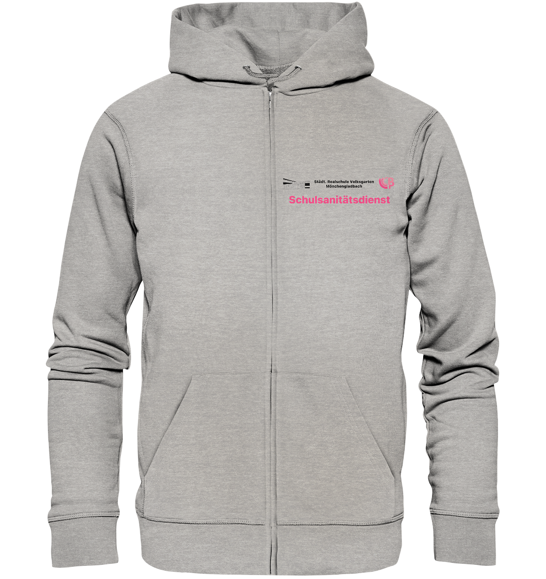 Dienstkleidung Schulsanitätsdienst Stadt. Realschule Volksgarten - Organic Zipper