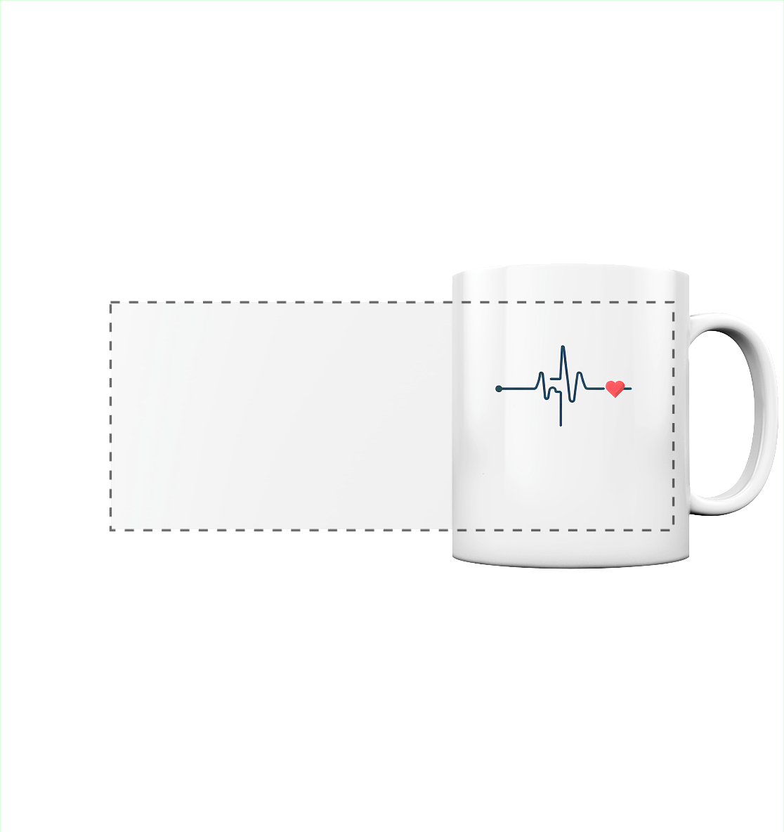 Pulsschlag für die Liebsten - Panorama Tasse