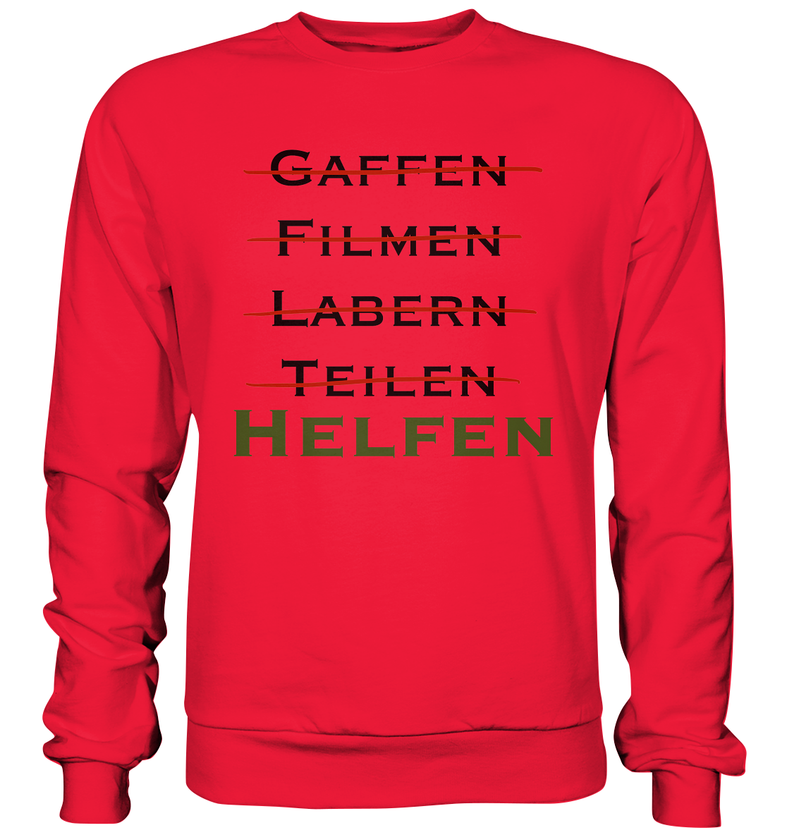 Gaffen, Filmen, Labern, Teilen => HELFEN - Premium Sweatshirt