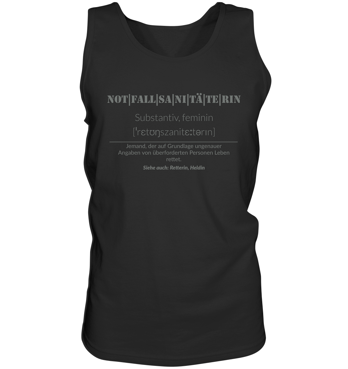 Notfallsanitäterin - Tank-Top