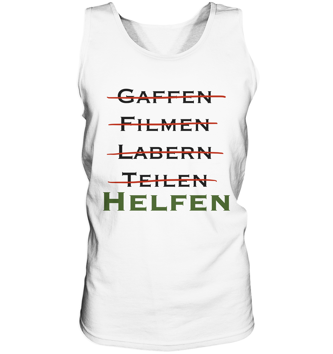 Gaffen, Filmen, Labern, Teilen => HELFEN - Tank-Top