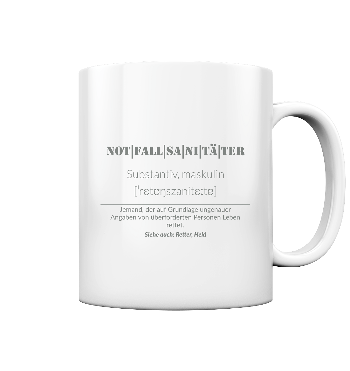 Notfallsanitäter - Tasse glossy
