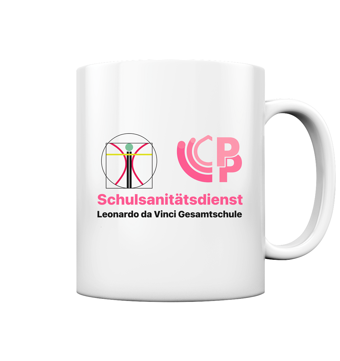 Dienstkleidung Schulsanitätsdienst Leonardo-da-Vinci Gesamtschule Willich - Tasse glossy
