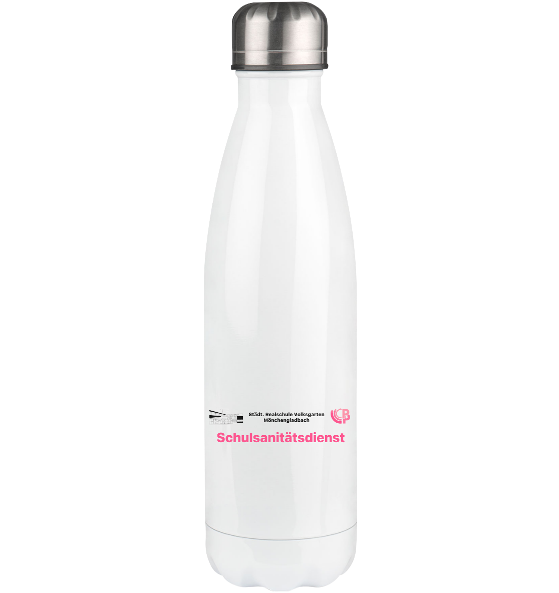 Dienstkleidung Schulsanitätsdienst Stadt. Realschule Volksgarten - Thermoflasche 500ml
