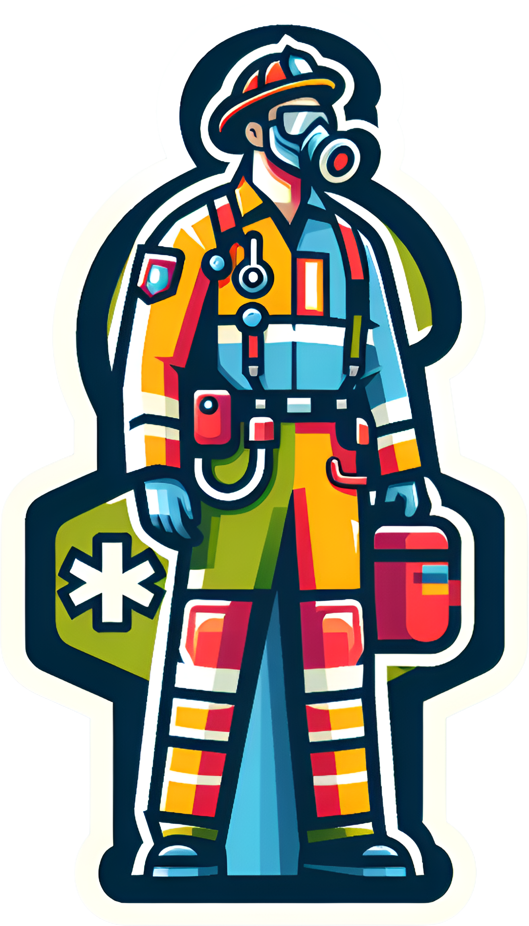 Colorful paramedic/ firefighter Freizeitkleidung