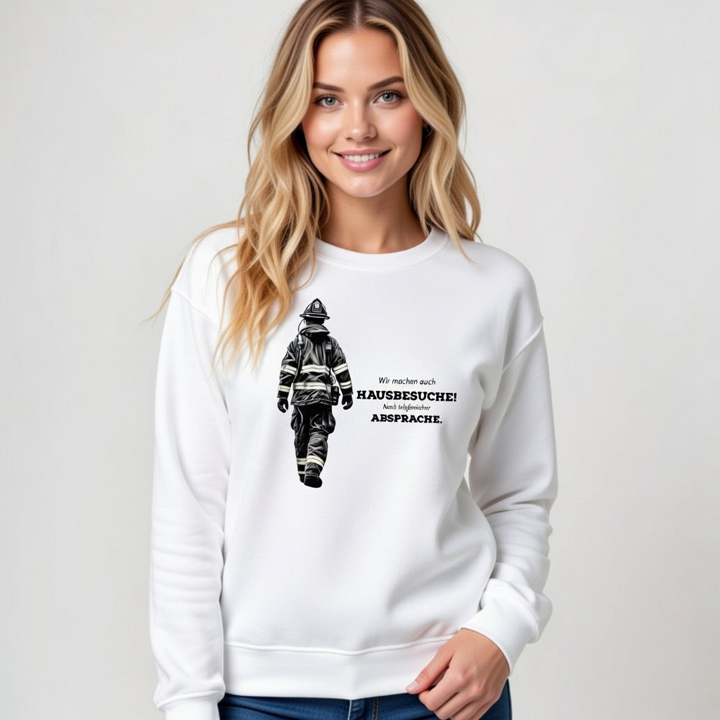 Wir machen auch Hausbesuche! Nach telefonischer Absprache. - Feuerwehr - Organic Basic Unisex Sweatshirt