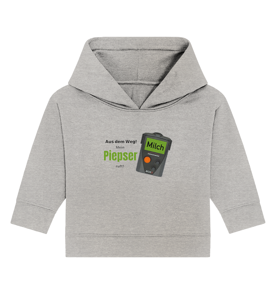 Aus dem Weg! Mein Piepsen ruft! "Milch" - Baby - Baby Organic Hoodie