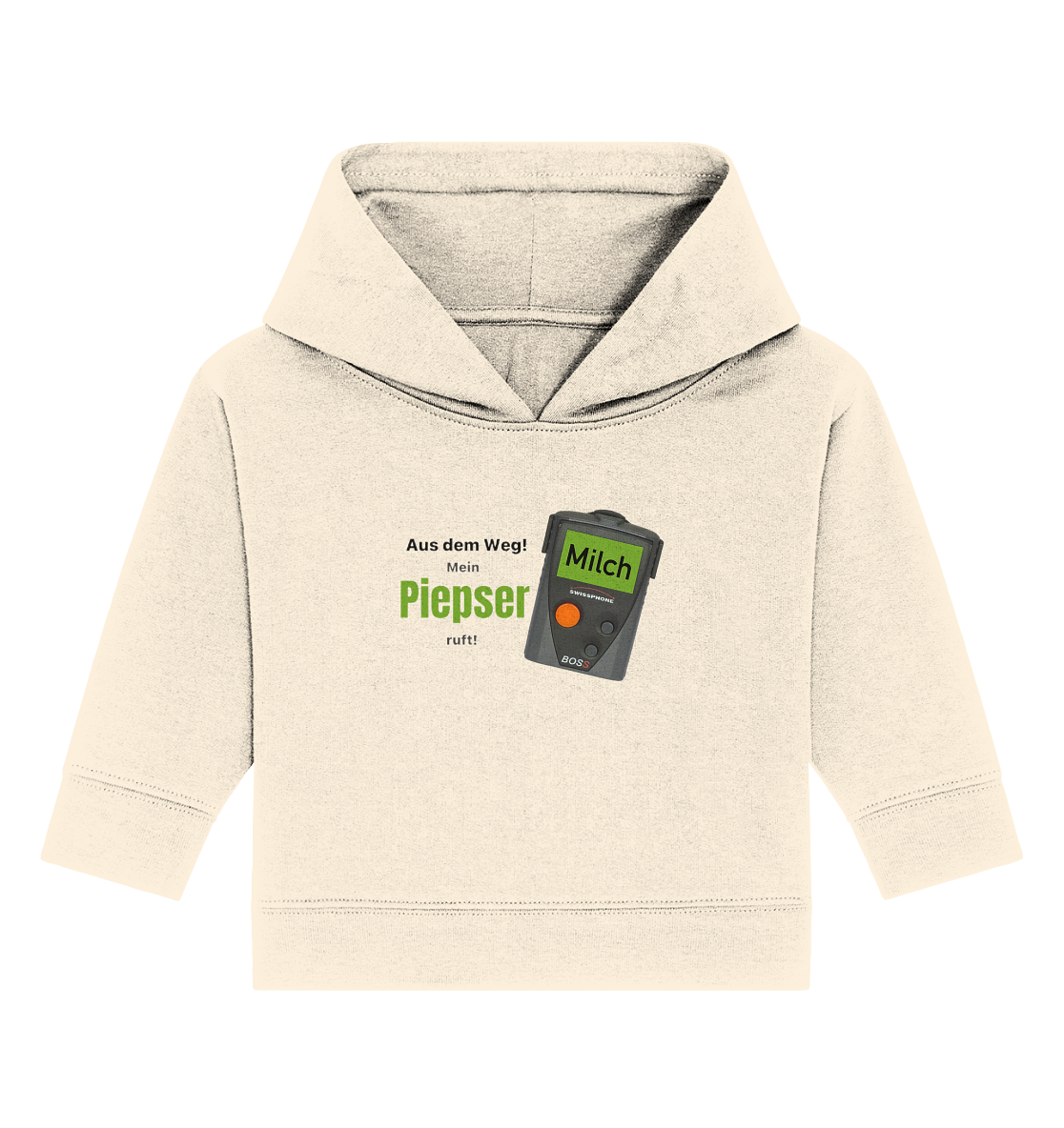 Aus dem Weg! Mein Piepsen ruft! "Milch" - Baby - Baby Organic Hoodie