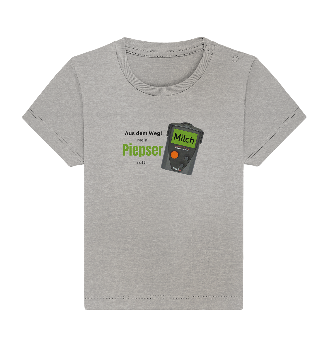 Aus dem Weg! Mein Piepsen ruft! "Milch" - Baby - Baby Organic Shirt