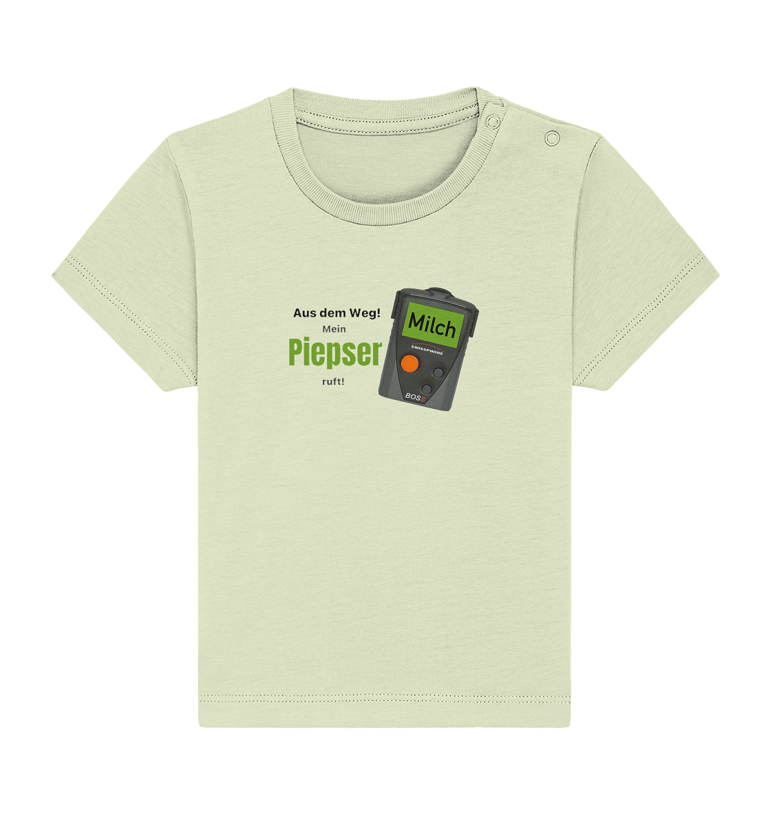 Aus dem Weg! Mein Piepsen ruft! "Milch" - Baby - Baby Organic Shirt