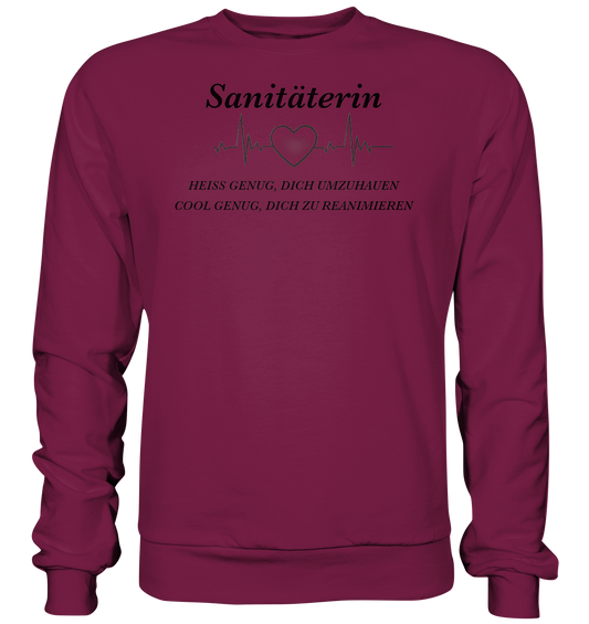 Sanitäterin - heiß und cool - Basic Sweatshirt