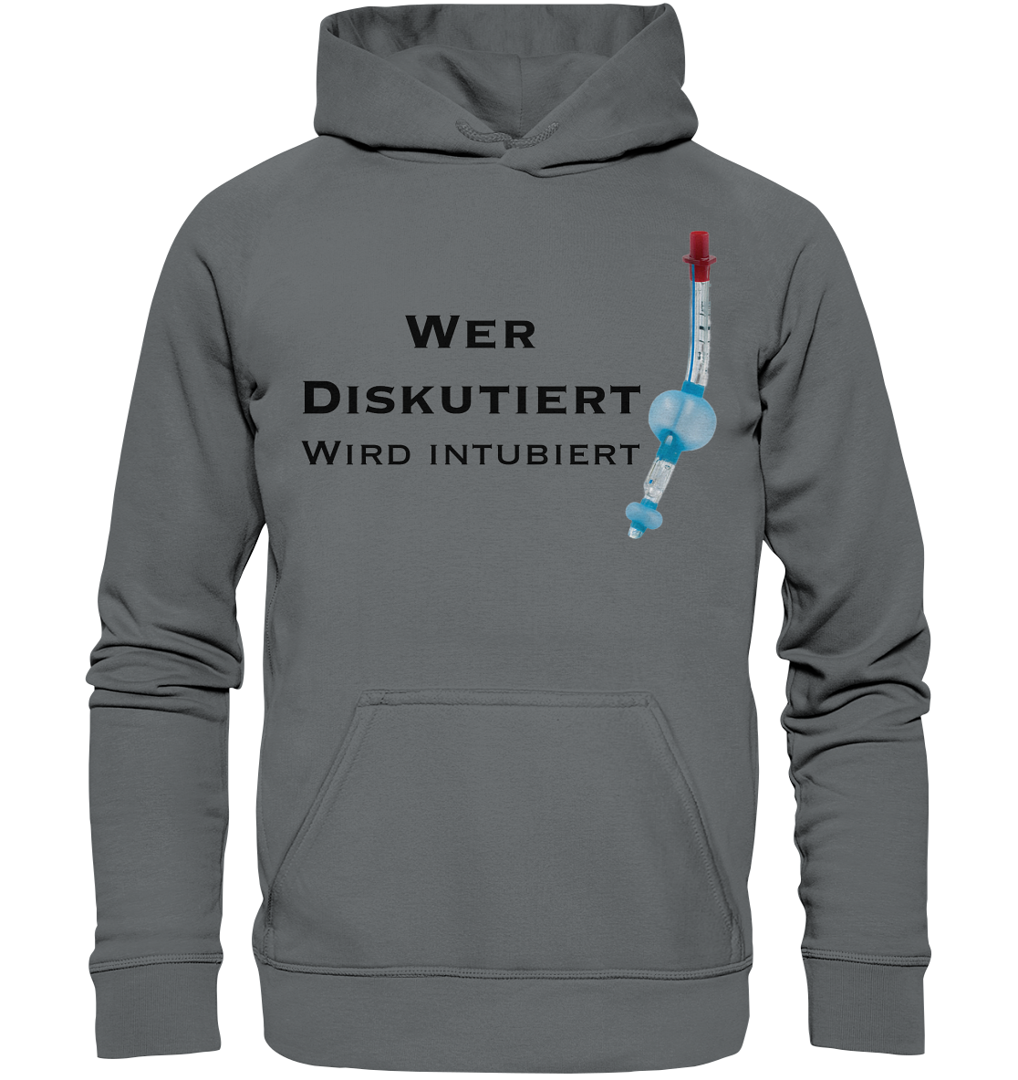 Wer diskutiert, wird intubiert. - Basic Unisex Hoodie