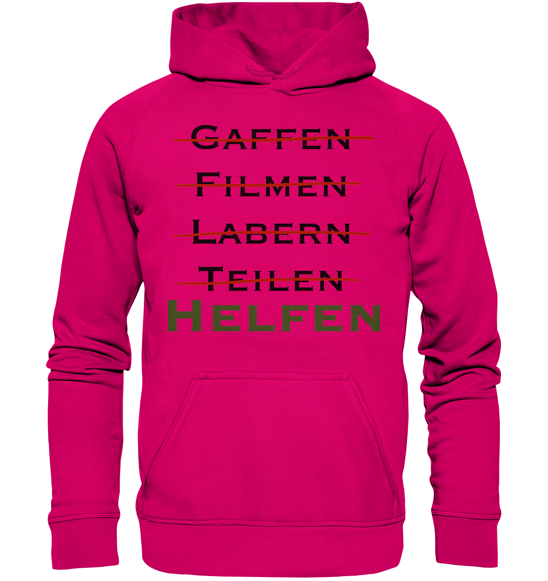 Gaffen, Filmen, Labern, Teilen => HELFEN - Basic Unisex Hoodie