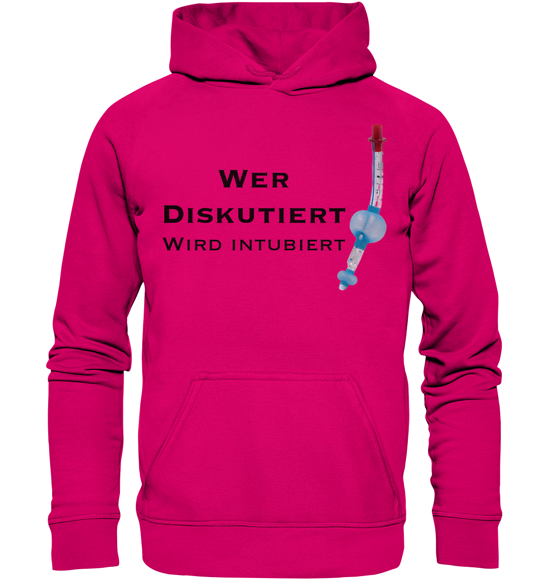 Wer diskutiert, wird intubiert. - Basic Unisex Hoodie