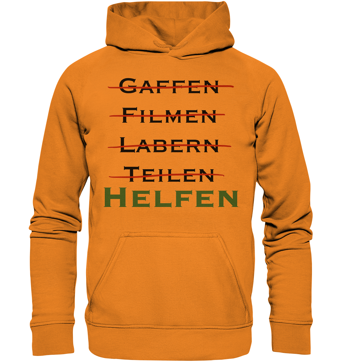 Gaffen, Filmen, Labern, Teilen => HELFEN - Basic Unisex Hoodie