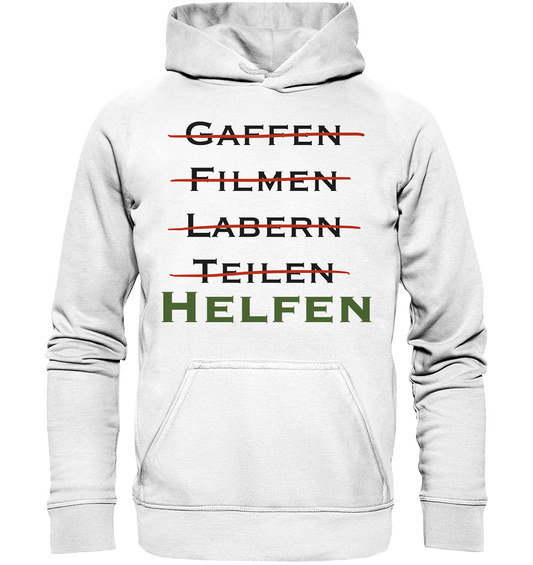 Gaffen, Filmen, Labern, Teilen => HELFEN - Basic Unisex Hoodie